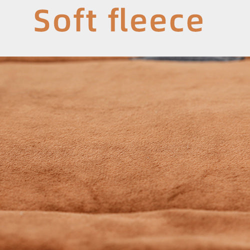 Soft fleece top of the self-warming mat