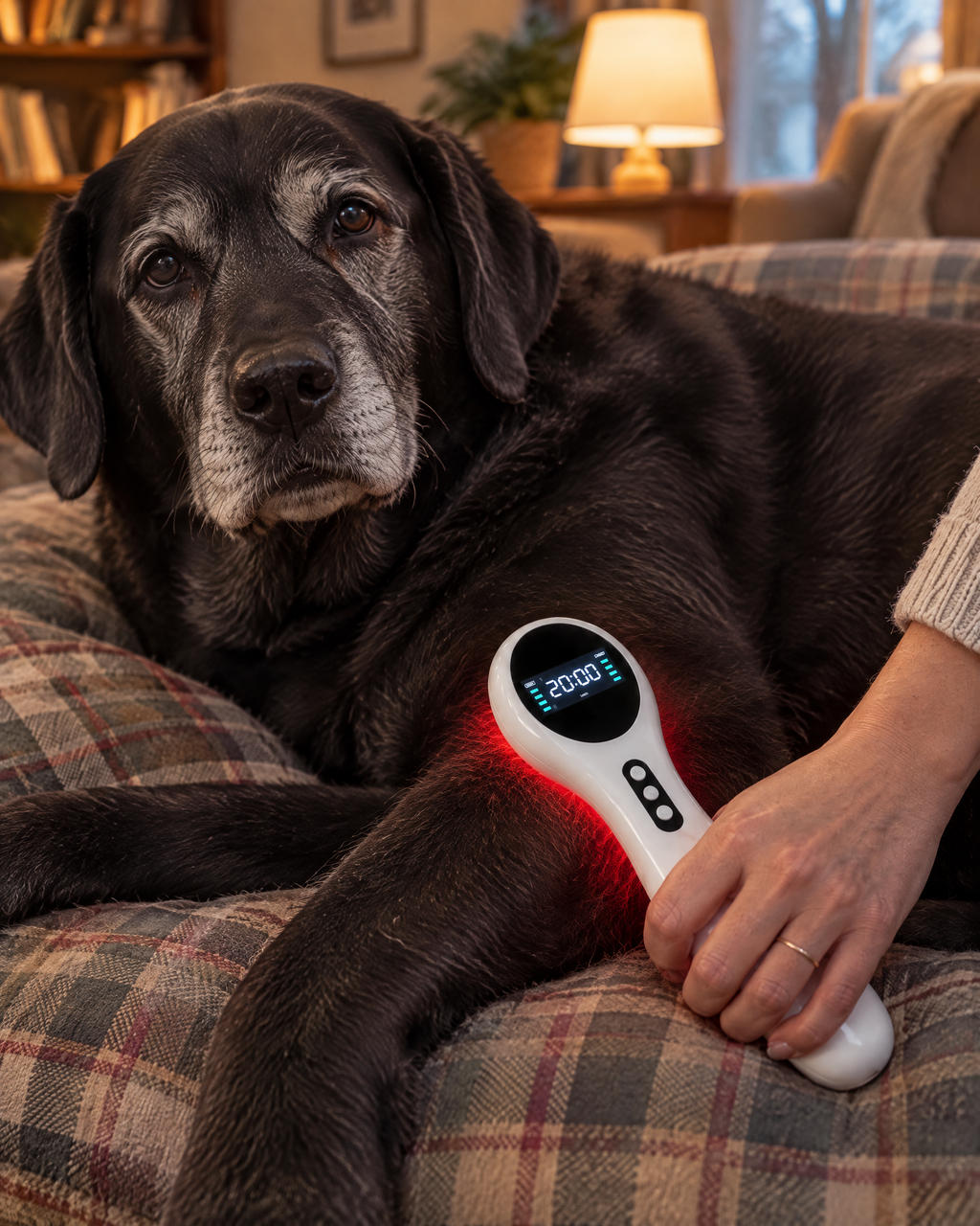 WarmWag light on dog elbow